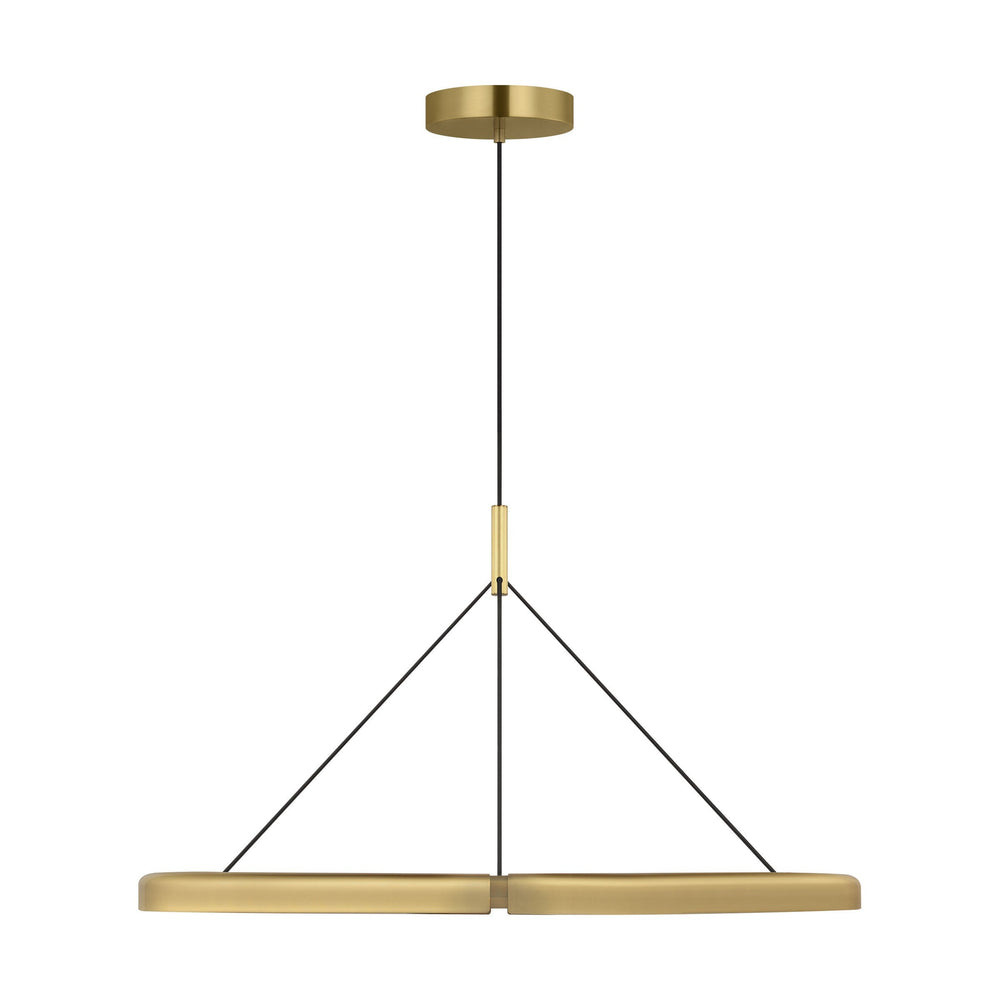Cloak LED Chandelier in Hand-Rubbed Antique Brass Visual Comfort Modern