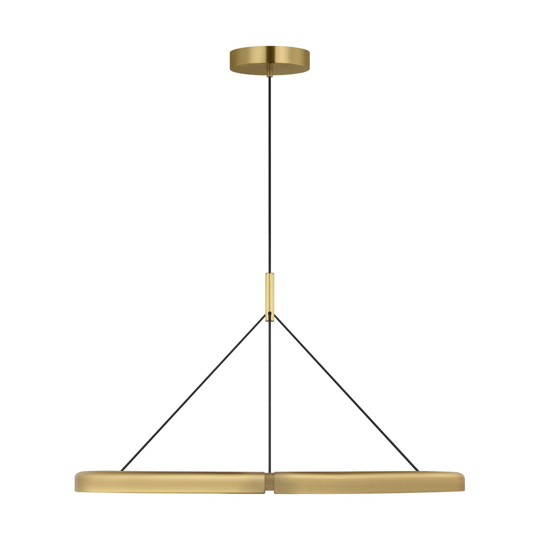 Cloak LED Chandelier in Hand-Rubbed Antique Brass Visual Comfort Modern