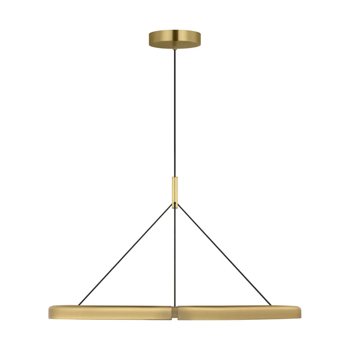 Cloak LED Chandelier in Hand-Rubbed Antique Brass Visual Comfort Modern