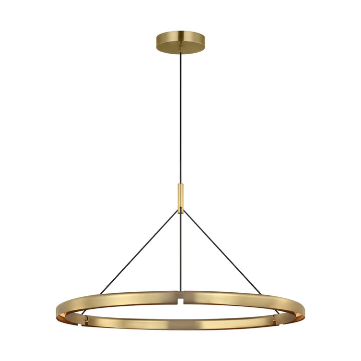 Cloak LED Chandelier in Hand-Rubbed Antique Brass Visual Comfort Modern