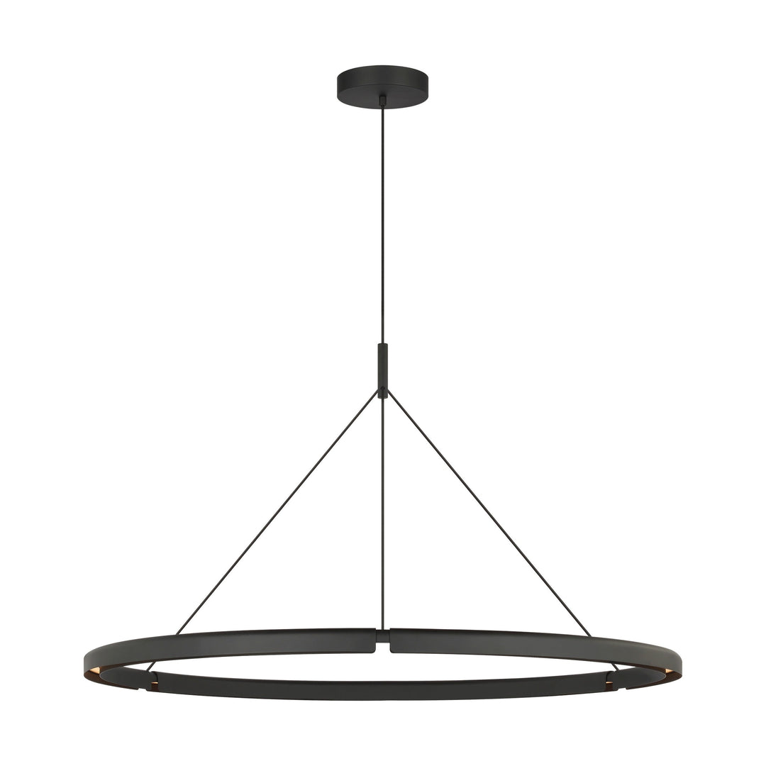 Cloak LED Chandelier in Nightshade Black Visual Comfort Modern