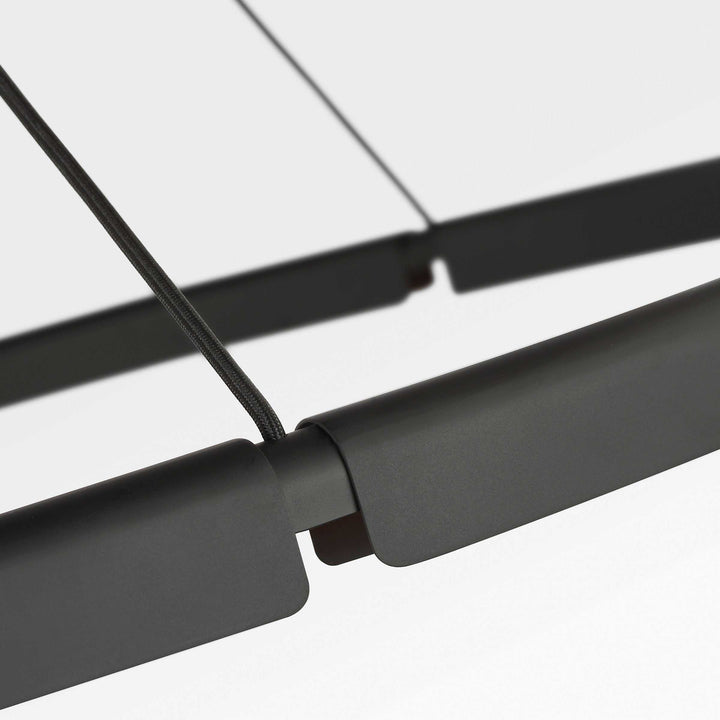 Cloak LED Chandelier in Nightshade Black Visual Comfort Modern