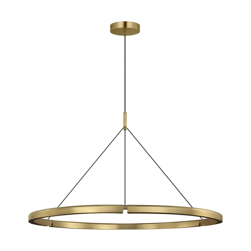 Cloak LED Chandelier in Hand-Rubbed Antique Brass Visual Comfort Modern