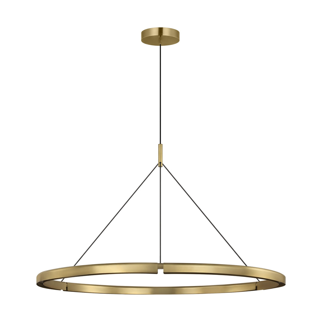 Cloak LED Chandelier in Hand-Rubbed Antique Brass Visual Comfort Modern