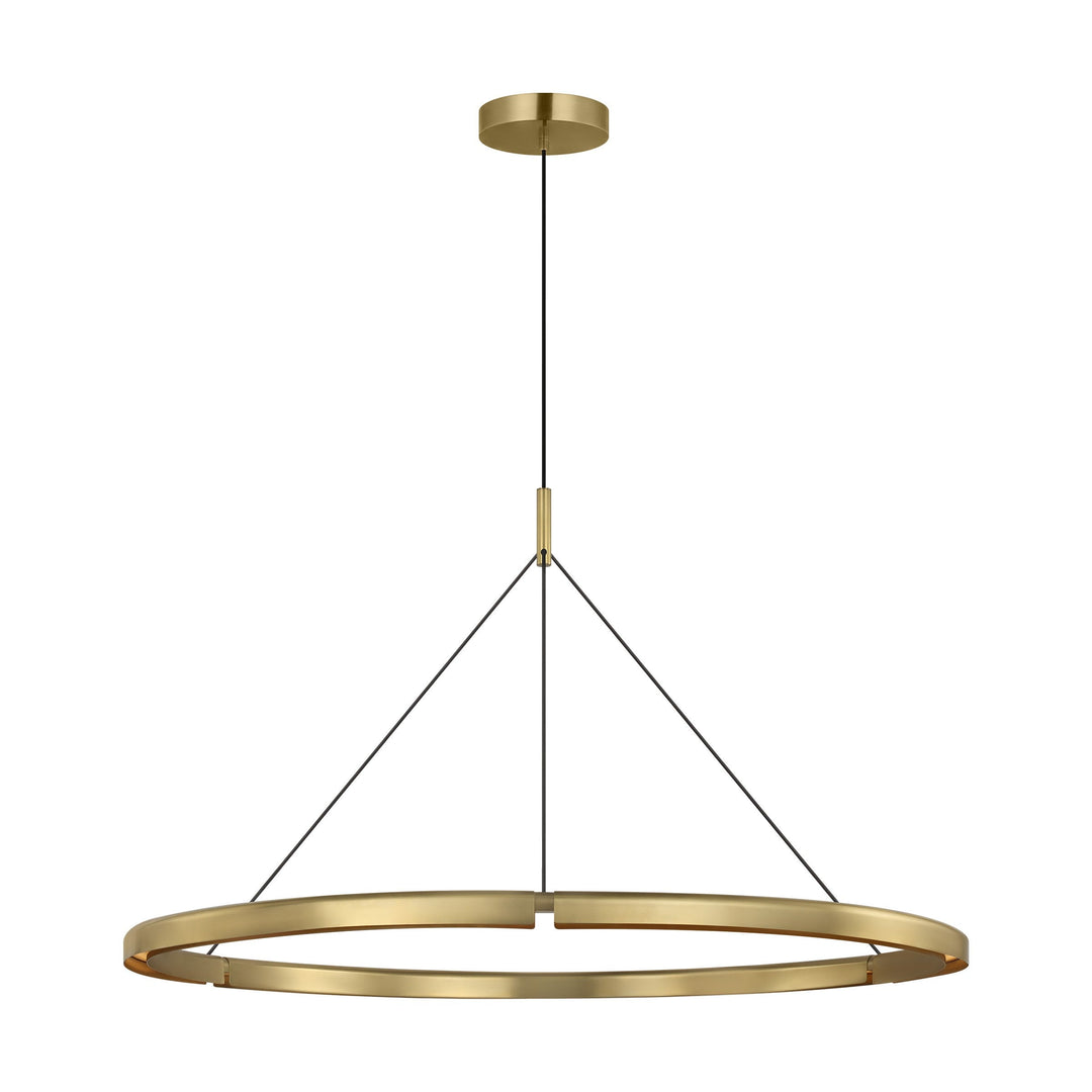 Cloak LED Chandelier in Hand-Rubbed Antique Brass Visual Comfort Modern