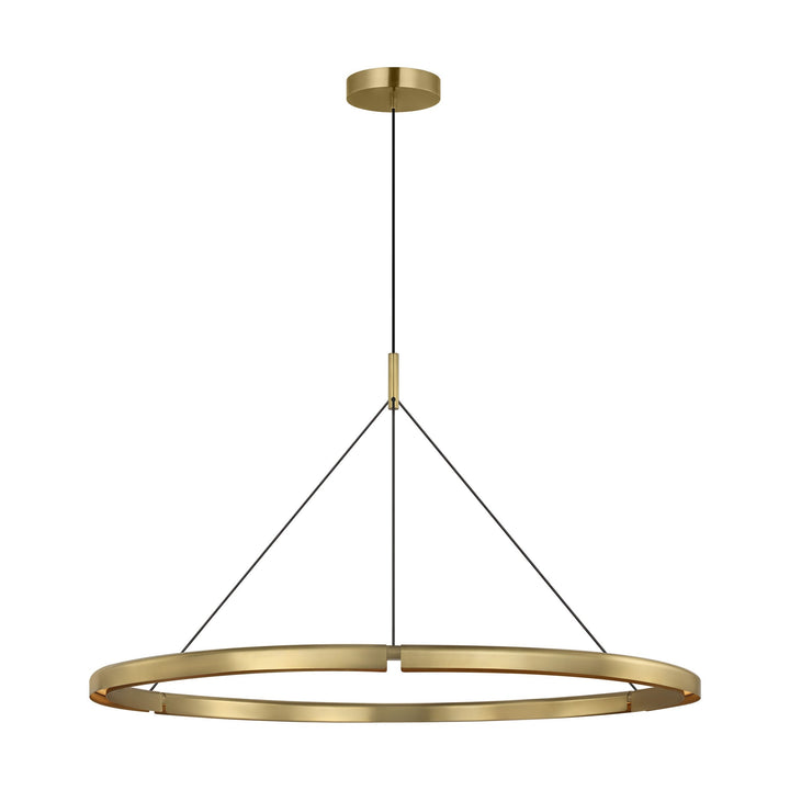 Cloak LED Chandelier in Hand-Rubbed Antique Brass Visual Comfort Modern