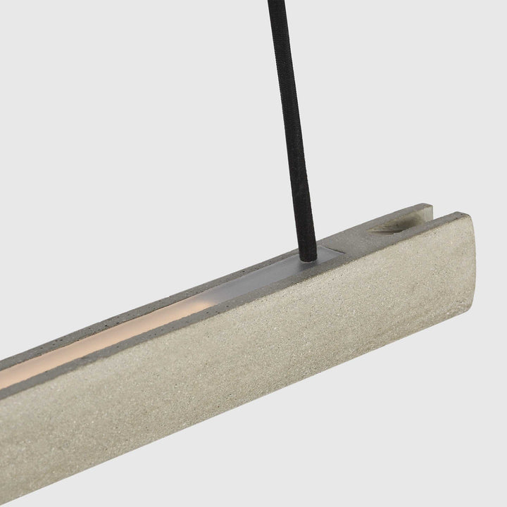 Lino LED Linear Chandelier in Honed Concrete Visual Comfort Modern