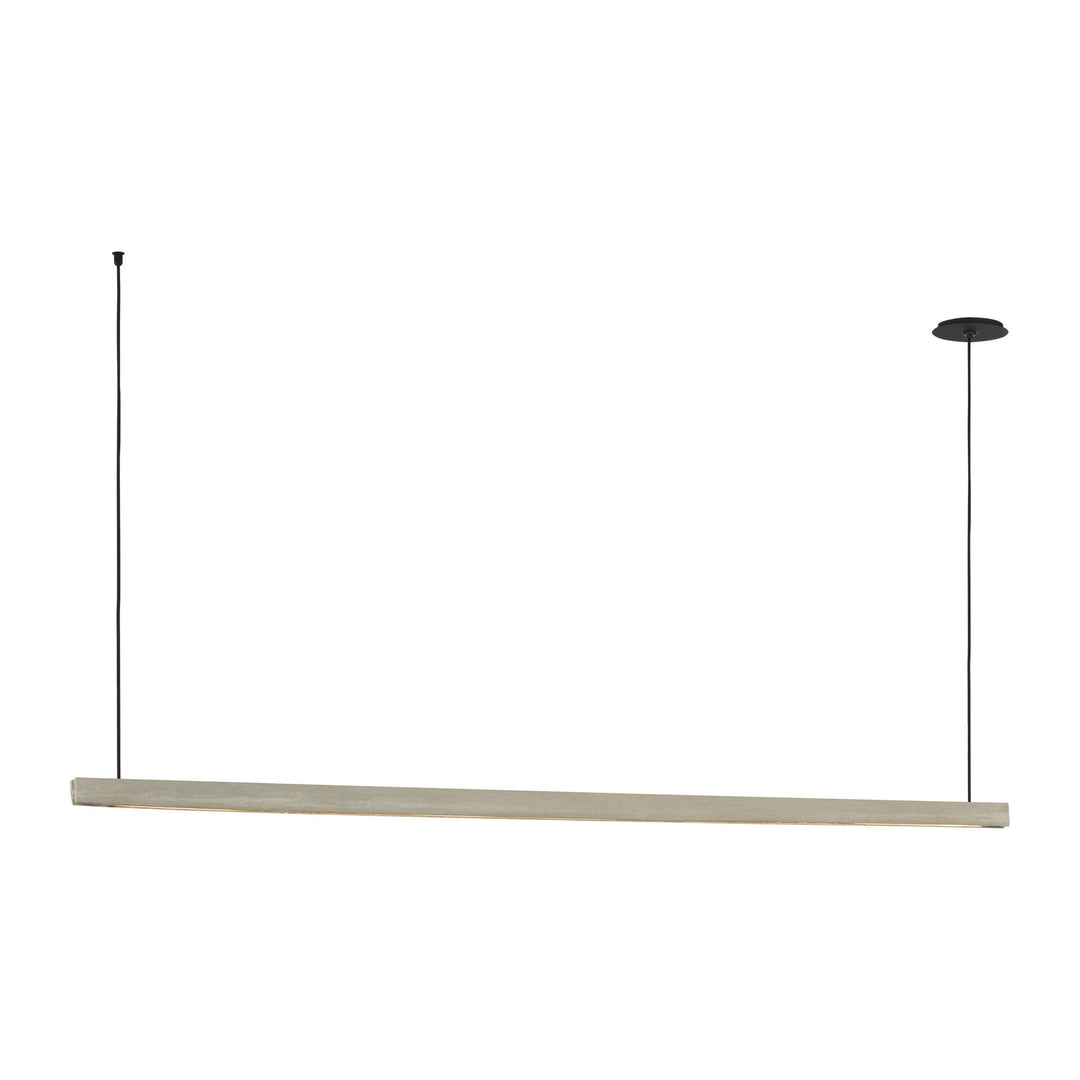 Lino LED Linear Chandelier in Honed Concrete Visual Comfort Modern