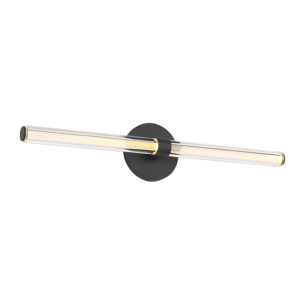 Reiya Round LED Vanity in Nightshade Black Visual Comfort Modern