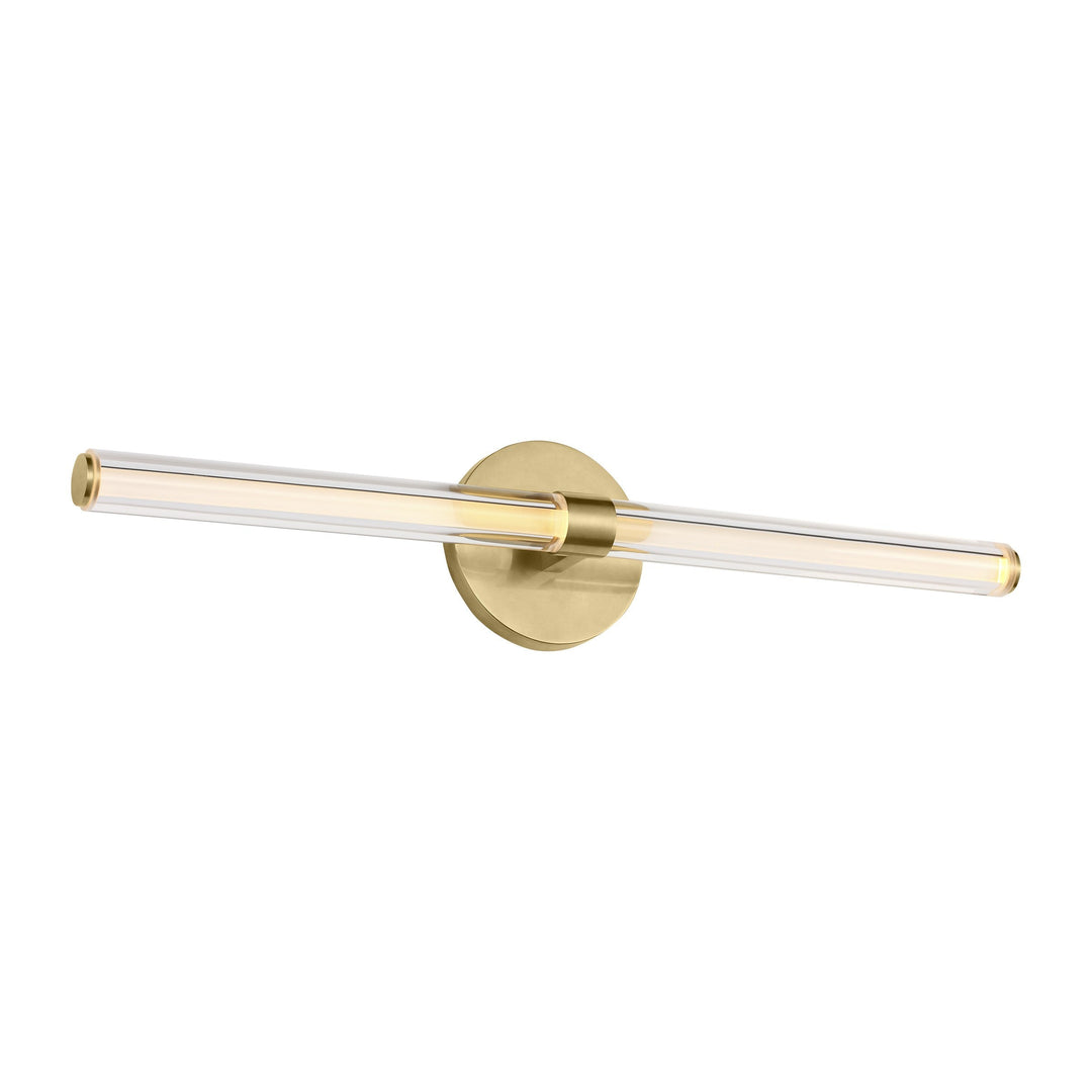 Reiya Round LED Vanity in Hand-Rubbed Antique Brass Visual Comfort Modern