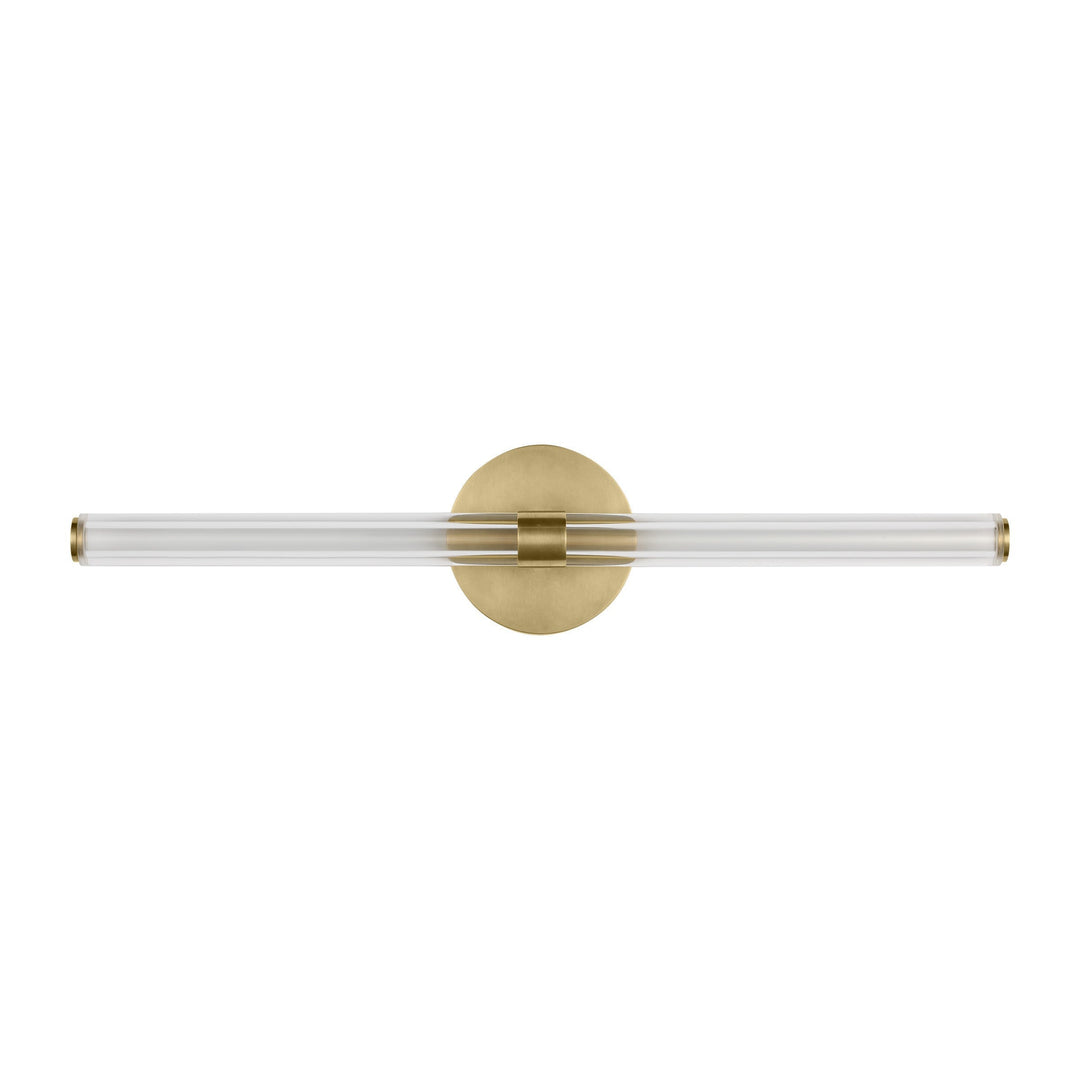 Reiya Round LED Vanity in Hand-Rubbed Antique Brass Visual Comfort Modern