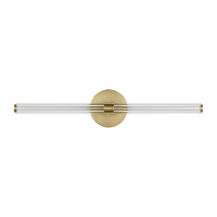 Reiya Round LED Vanity in Hand-Rubbed Antique Brass Visual Comfort Modern