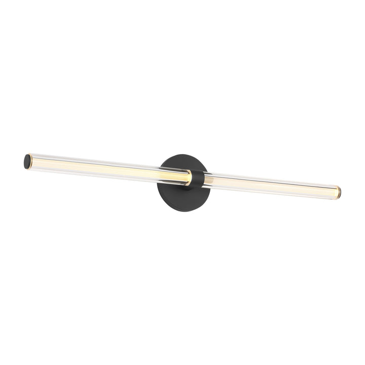 Reiya Round LED Vanity in Nightshade Black Visual Comfort Modern