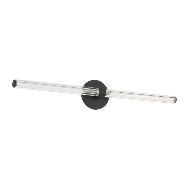 Reiya Round LED Vanity in Nightshade Black Visual Comfort Modern
