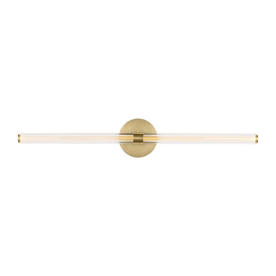 Reiya Round LED Vanity in Hand-Rubbed Antique Brass Visual Comfort Modern