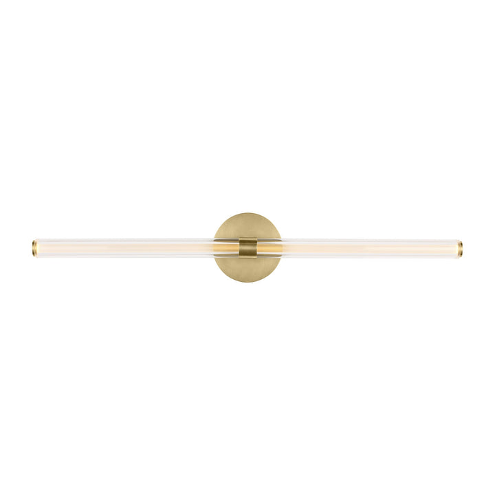 Reiya Round LED Vanity in Hand-Rubbed Antique Brass Visual Comfort Modern