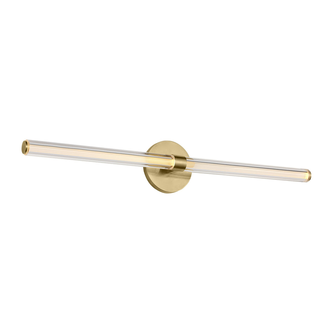 Reiya Round LED Vanity in Hand-Rubbed Antique Brass Visual Comfort Modern
