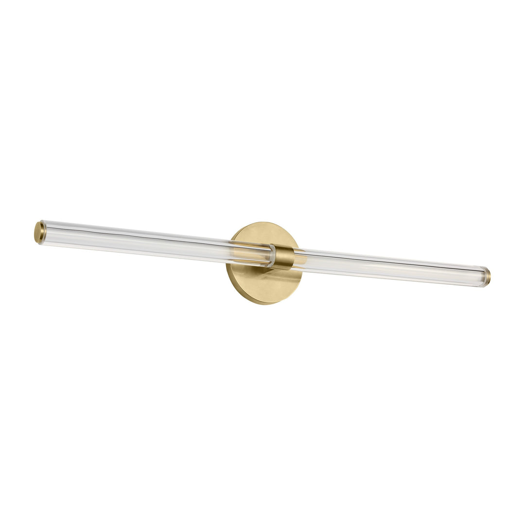 Reiya Round LED Vanity in Hand-Rubbed Antique Brass Visual Comfort Modern