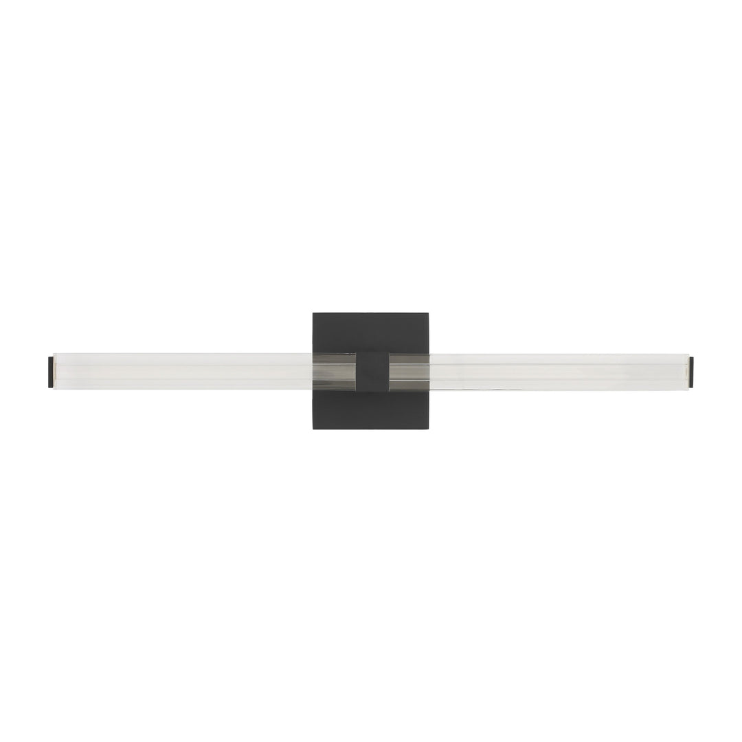 Reiya Square LED Vanity in Nightshade Black Visual Comfort Modern