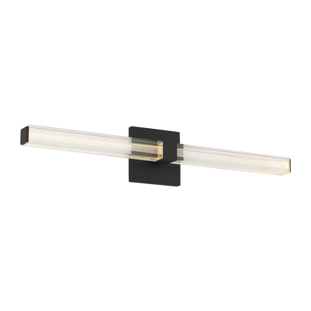 Reiya Square LED Vanity in Nightshade Black Visual Comfort Modern