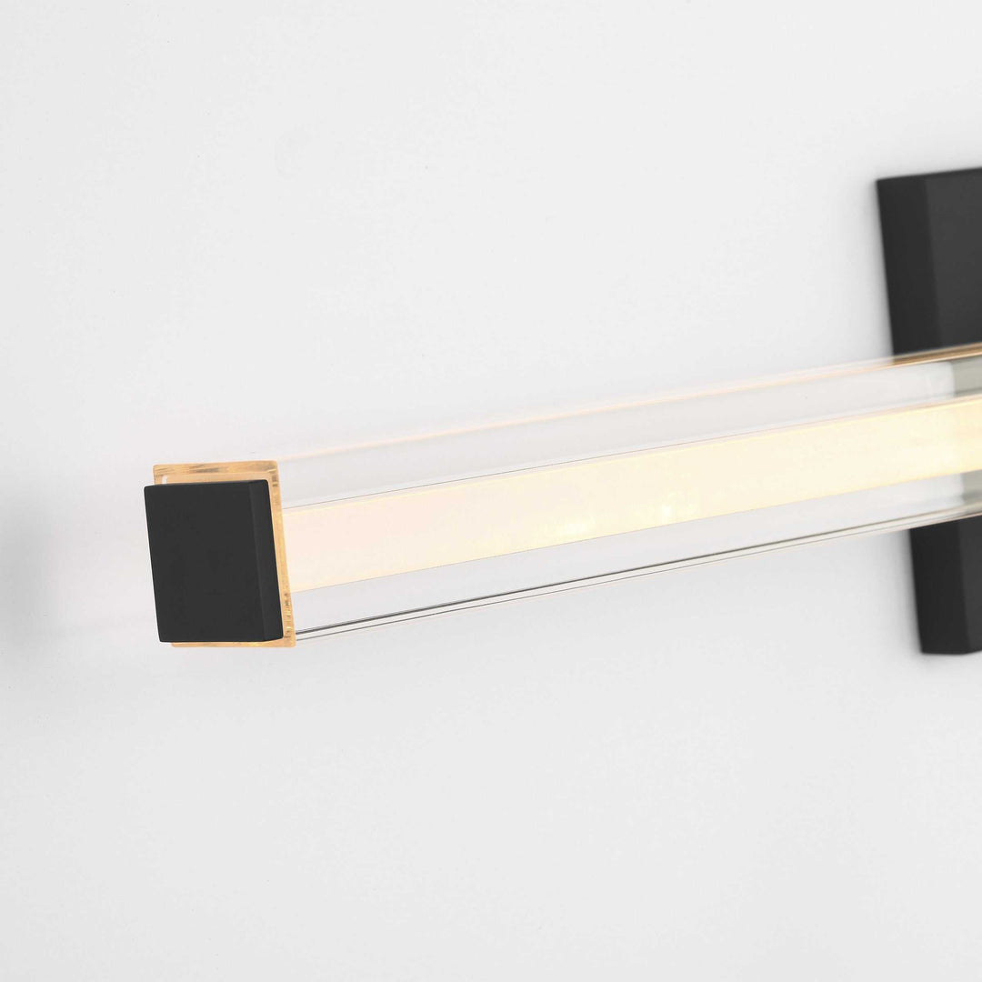 Reiya Square LED Vanity in Nightshade Black Visual Comfort Modern