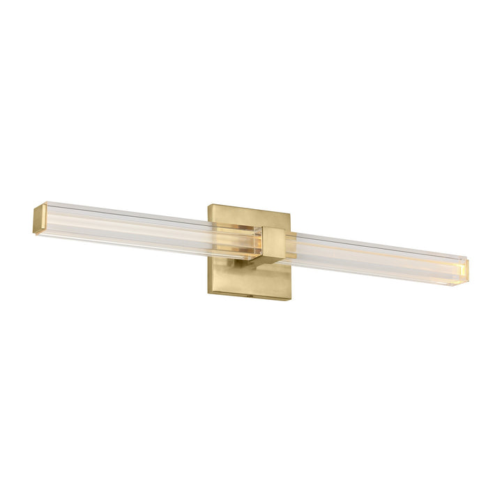 Reiya Square LED Vanity in Hand-Rubbed Antique Brass Visual Comfort Modern