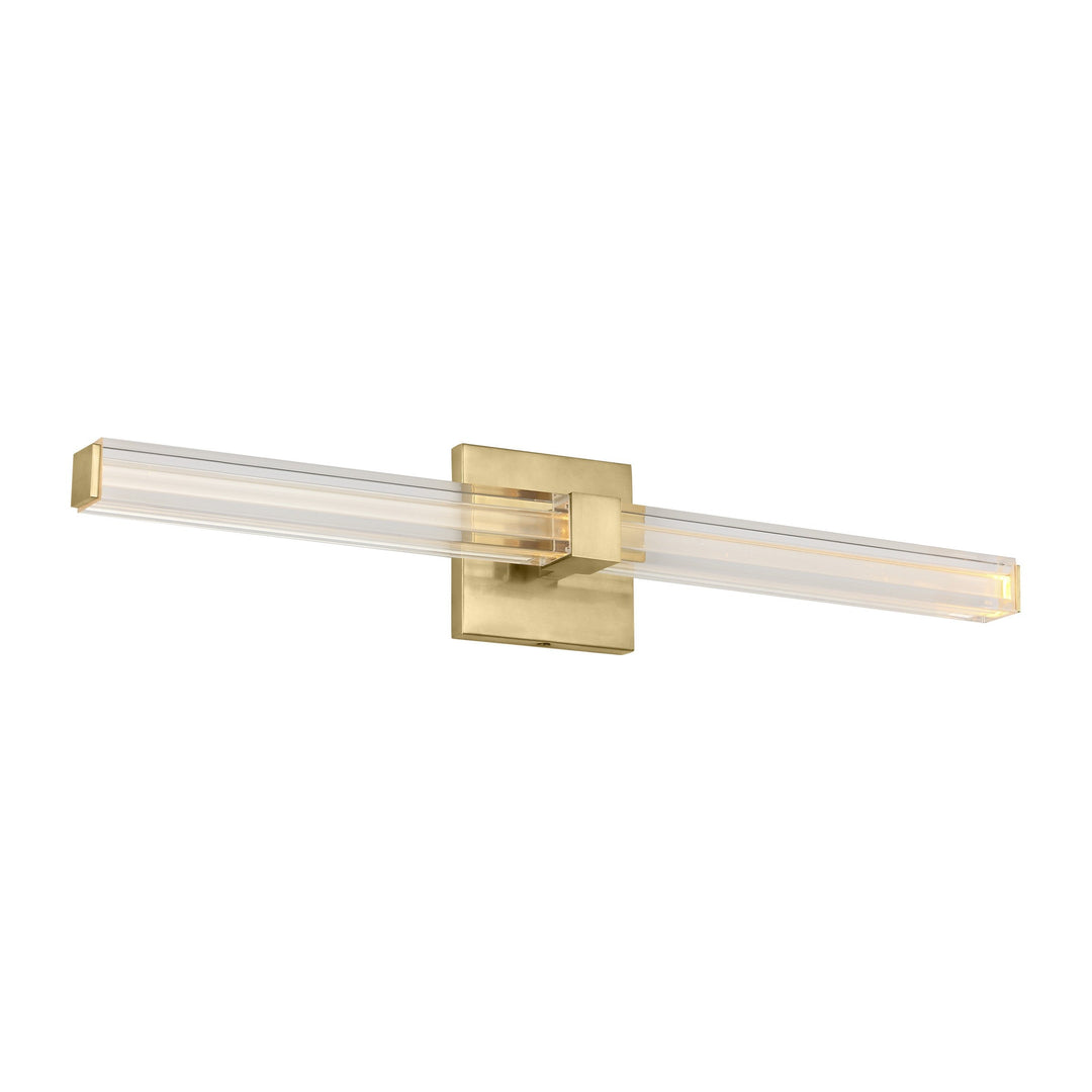 Reiya Square LED Vanity in Hand-Rubbed Antique Brass Visual Comfort Modern