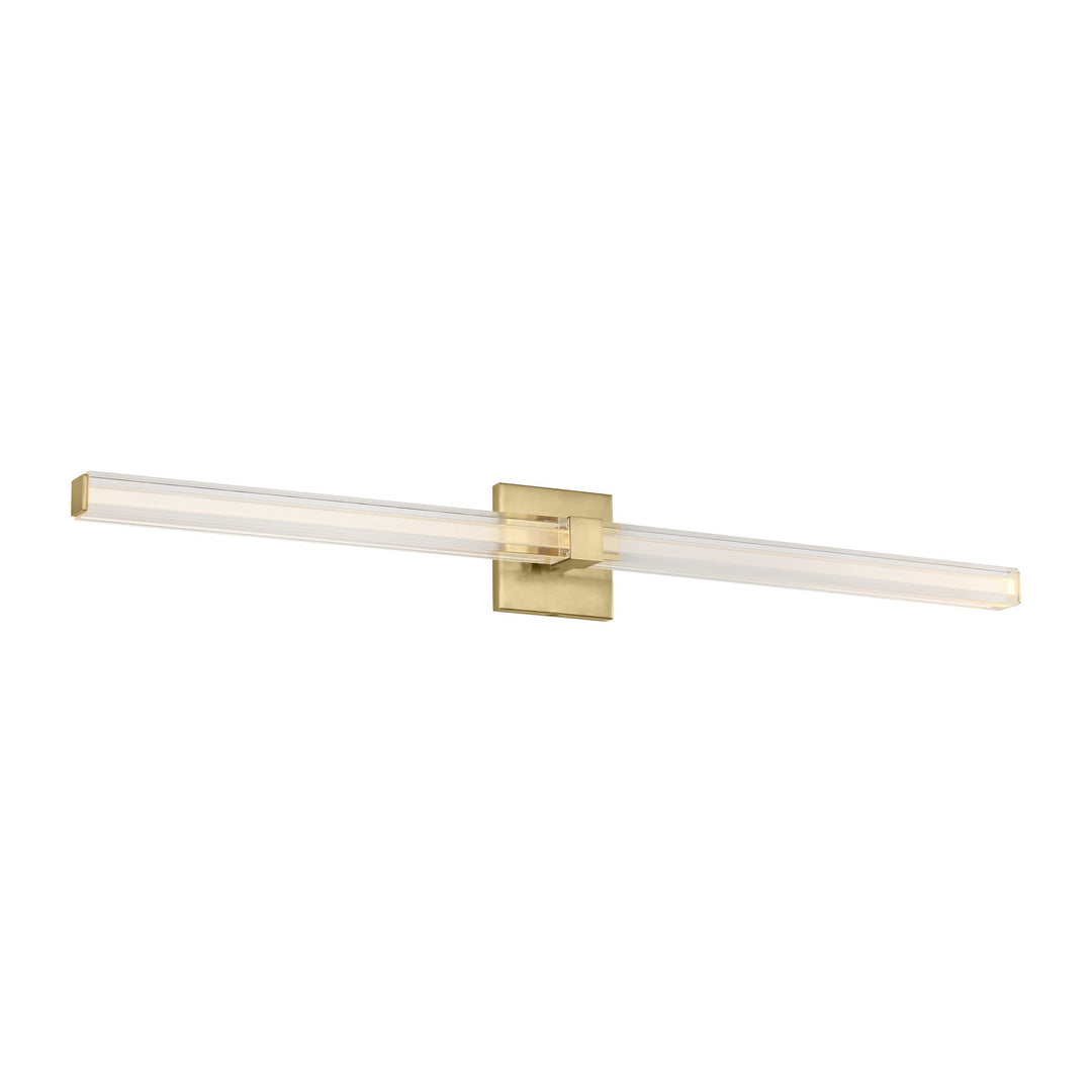Reiya Square LED Vanity in Hand-Rubbed Antique Brass Visual Comfort Modern