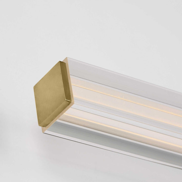 Reiya Square LED Vanity in Hand-Rubbed Antique Brass Visual Comfort Modern