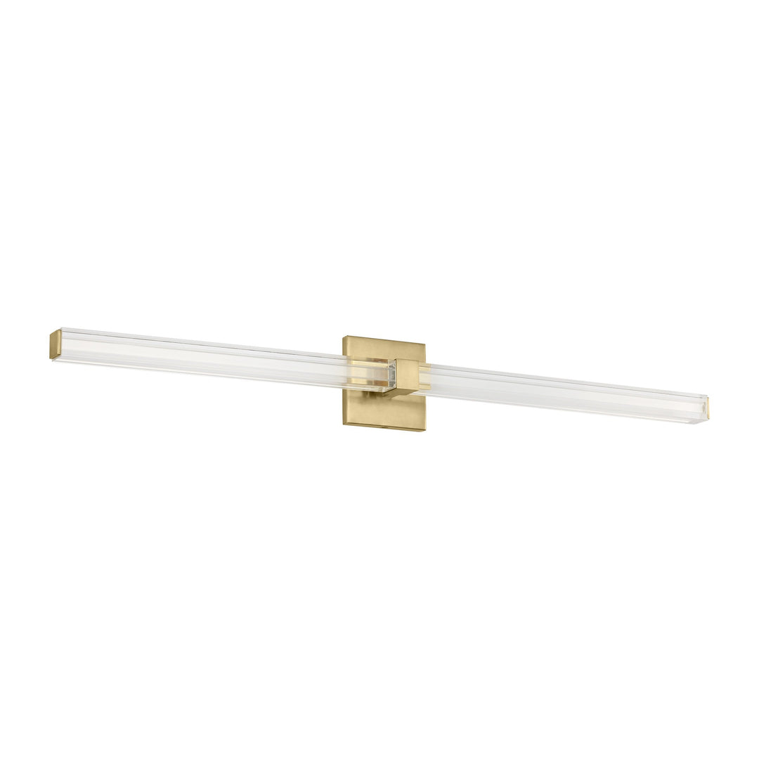 Reiya Square LED Vanity in Hand-Rubbed Antique Brass Visual Comfort Modern