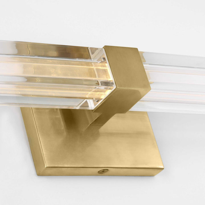 Reiya Square LED Vanity in Hand-Rubbed Antique Brass Visual Comfort Modern