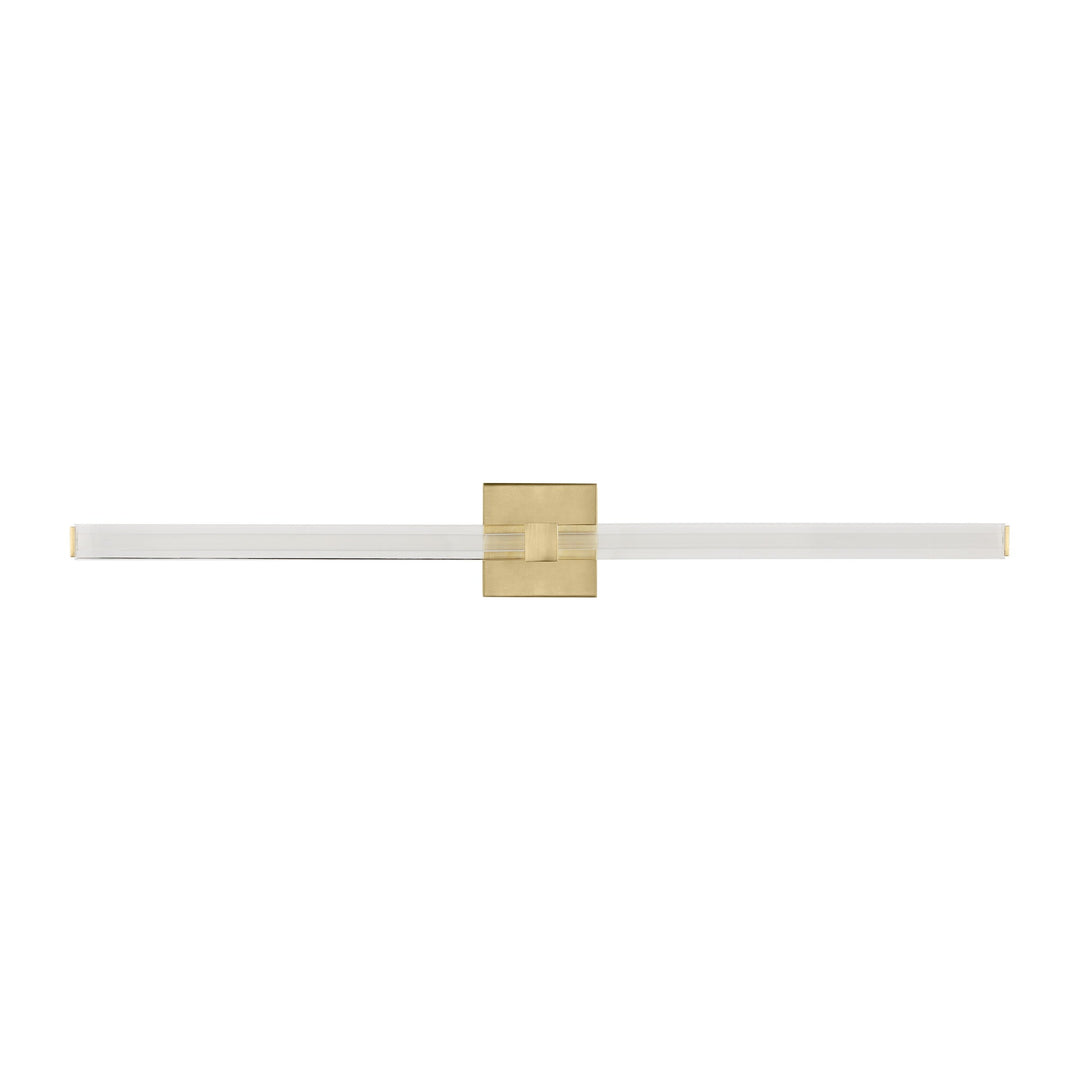 Reiya Square LED Vanity in Hand-Rubbed Antique Brass Visual Comfort Modern