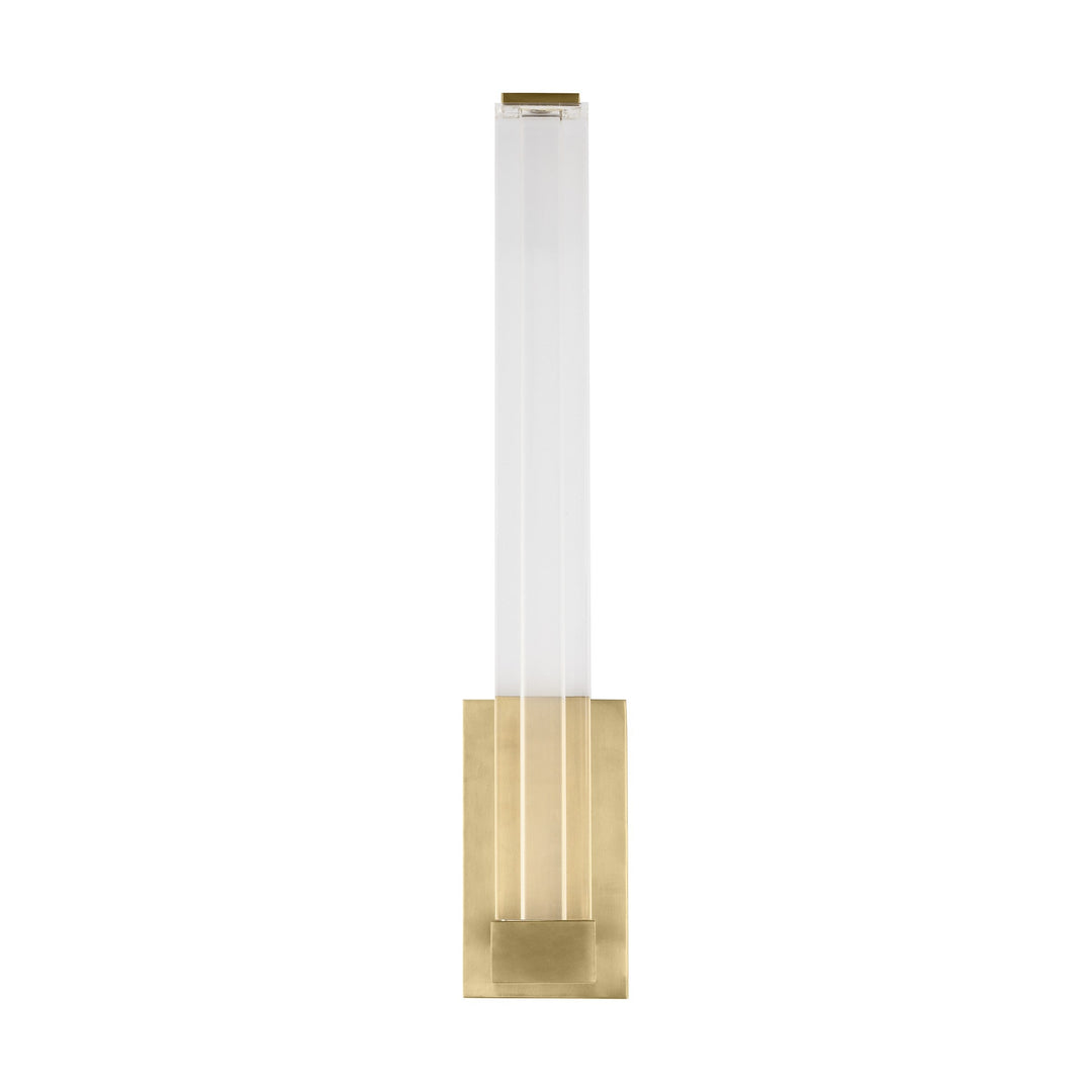 Reiya Square LED Wall Sconce in Hand-Rubbed Antique Brass Visual Comfort Modern