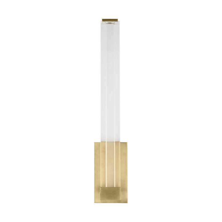Reiya Square LED Wall Sconce in Hand-Rubbed Antique Brass Visual Comfort Modern
