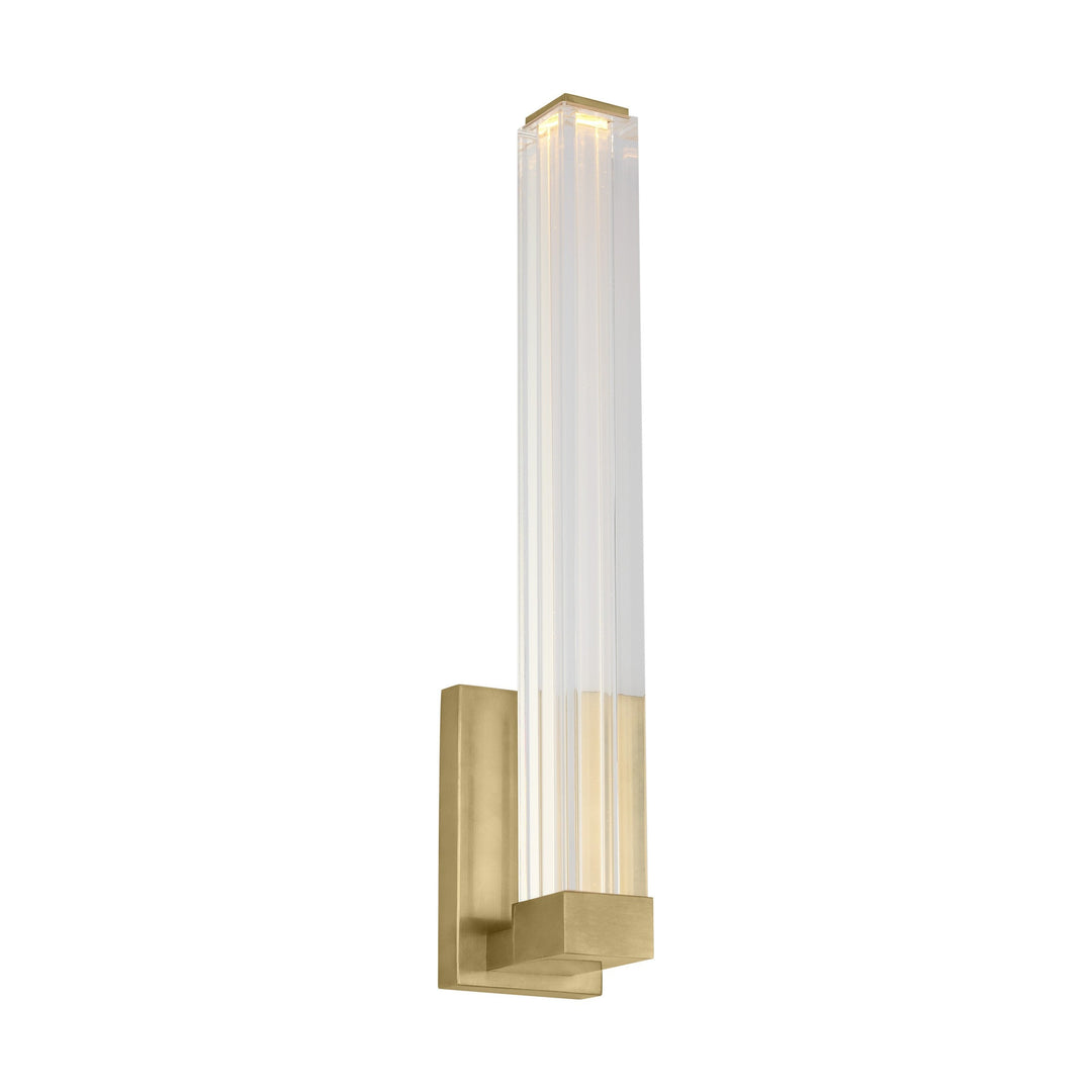 Reiya Square LED Wall Sconce in Hand-Rubbed Antique Brass Visual Comfort Modern