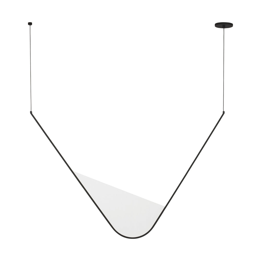 Mizu LED Chandelier in Nightshade Black Visual Comfort Modern