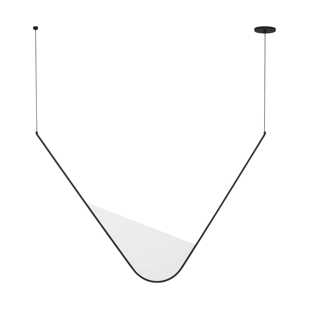 Mizu LED Chandelier in Nightshade Black Visual Comfort Modern