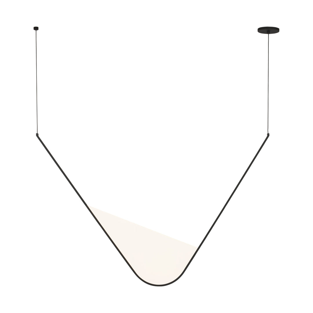 Mizu LED Chandelier in Nightshade Black Visual Comfort Modern
