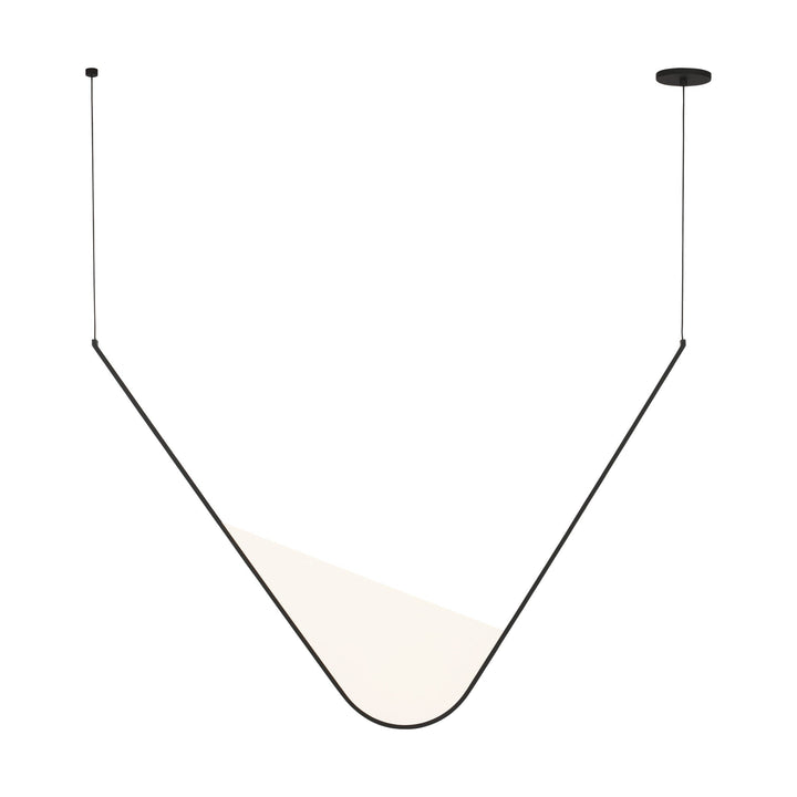Mizu LED Chandelier in Nightshade Black Visual Comfort Modern