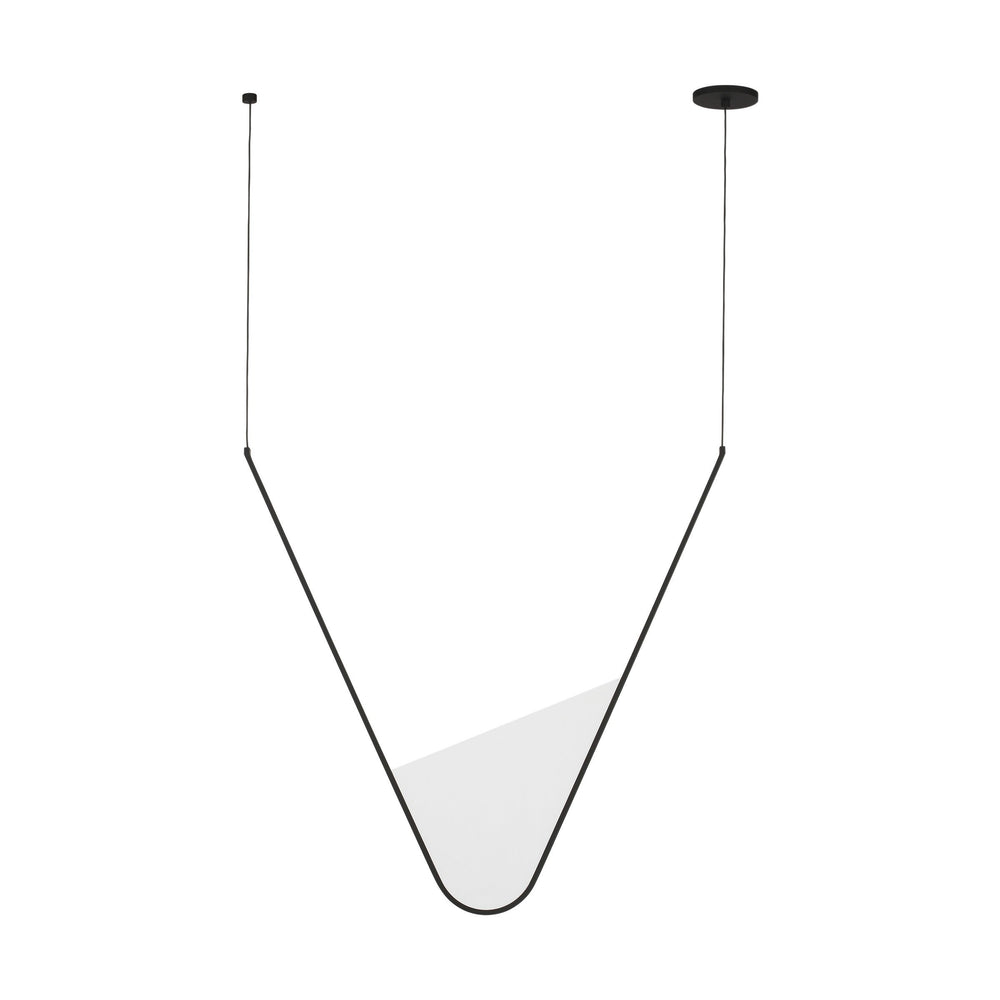 Mizu LED Chandelier in Nightshade Black Visual Comfort Modern