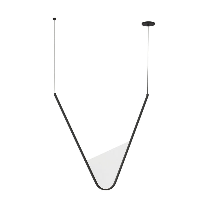 Mizu LED Chandelier in Nightshade Black Visual Comfort Modern