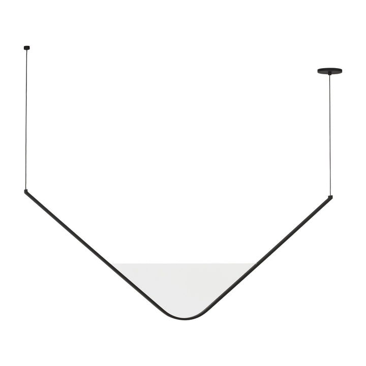 Mizu LED Chandelier in Nightshade Black Visual Comfort Modern