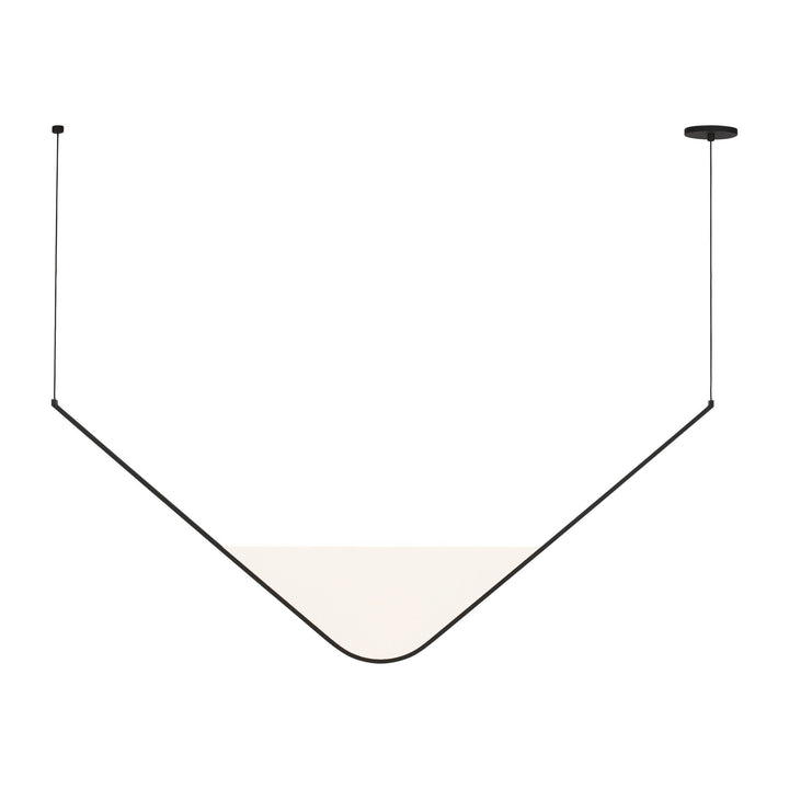 Mizu LED Chandelier in Nightshade Black Visual Comfort Modern