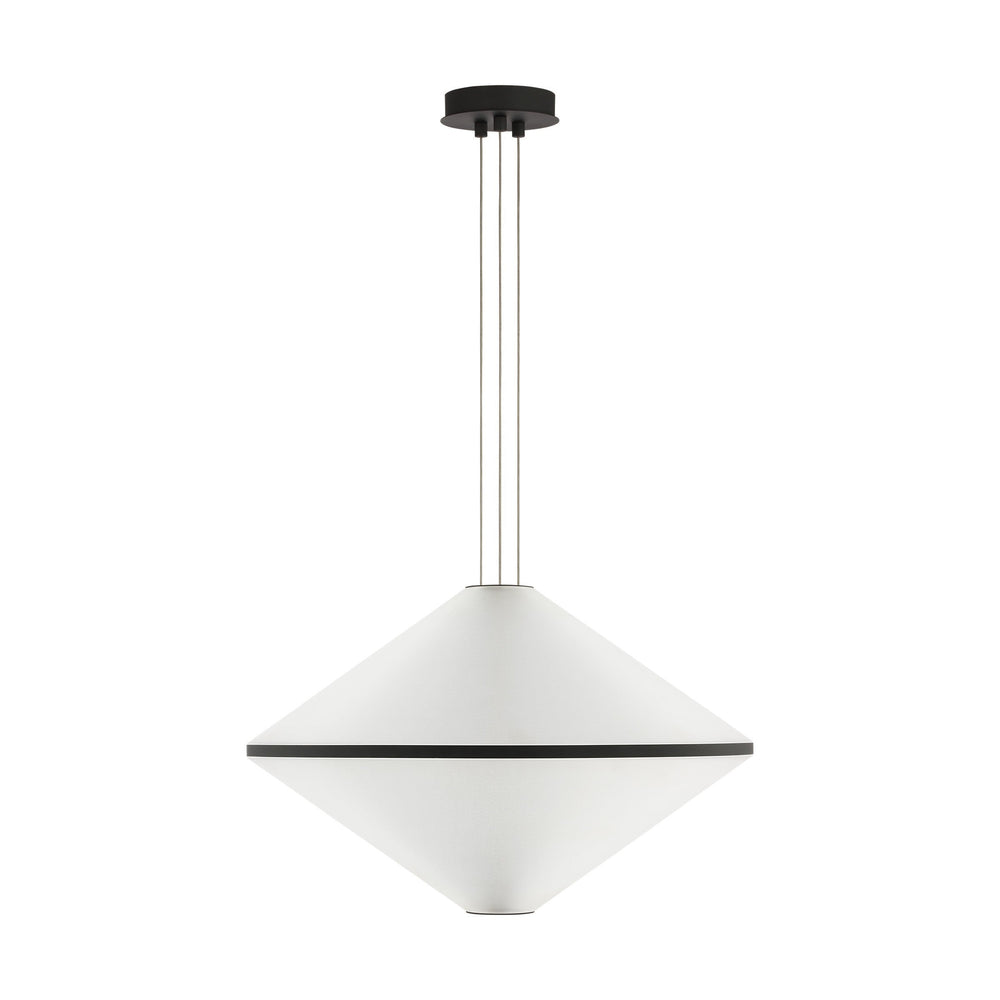 Bicono LED Pendant in Nightshade Black Visual Comfort Modern