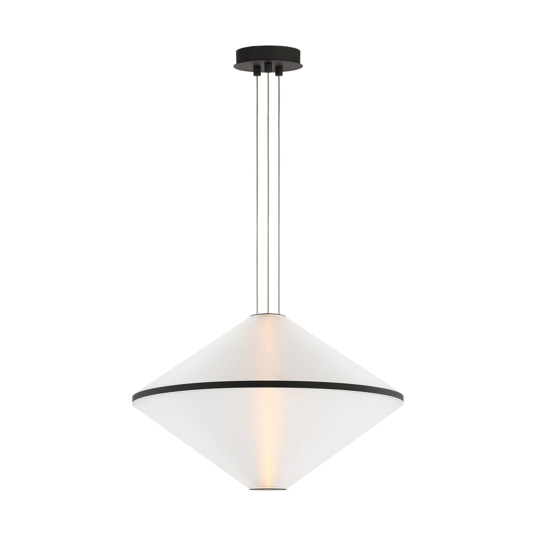 Bicono LED Pendant in Nightshade Black Visual Comfort Modern