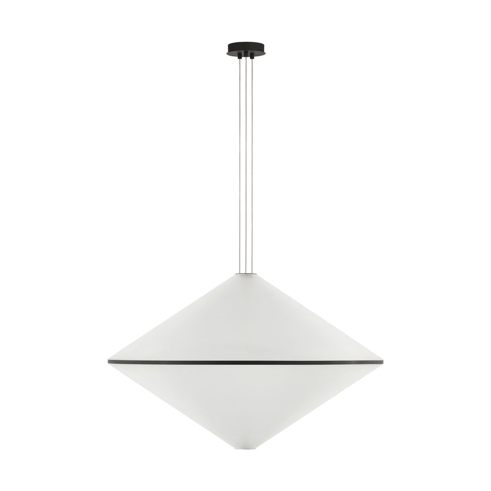 Bicono LED Pendant in Nightshade Black Visual Comfort Modern