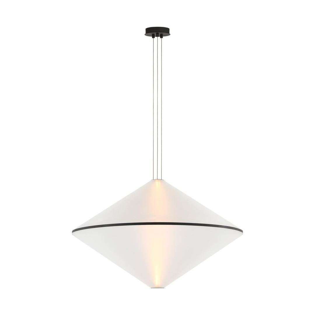Bicono LED Pendant in Nightshade Black Visual Comfort Modern