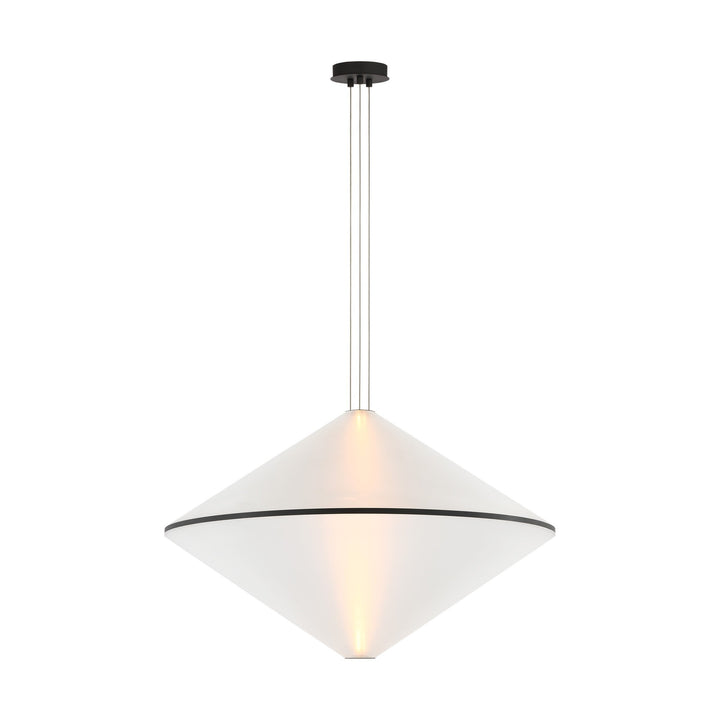 Bicono LED Pendant in Nightshade Black Visual Comfort Modern