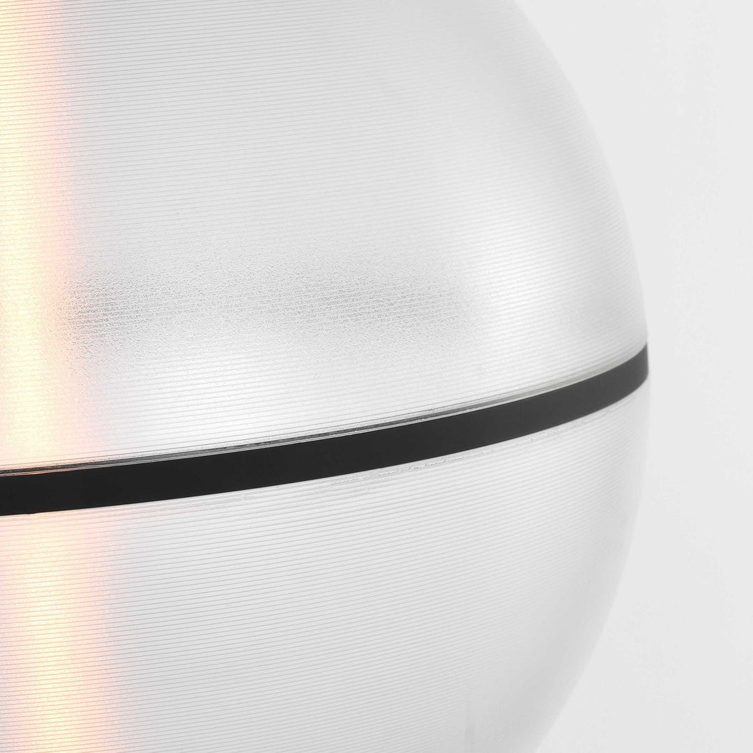 Bicono Round LED Pendant in Nightshade Black Visual Comfort Modern