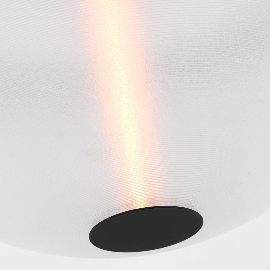 Bicono Round LED Pendant in Nightshade Black Visual Comfort Modern